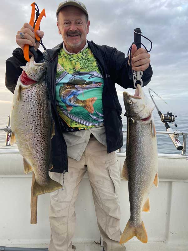Catching salmon in Olcott NY
