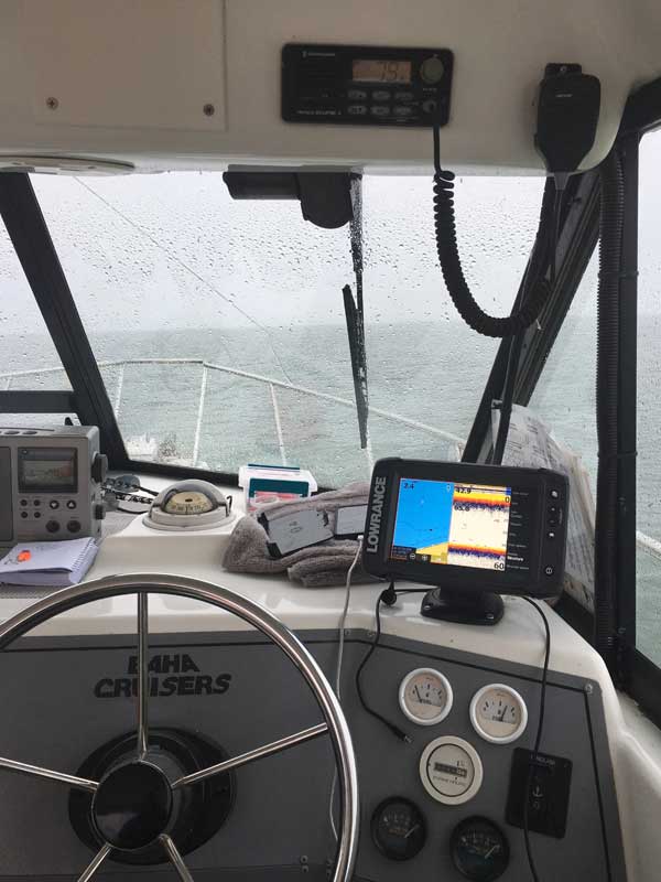 pilot house on Gator 4 - Fishing Lake Erie Walleye